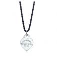 "Return to Tiffany" heart pendant on a Silk Cord 